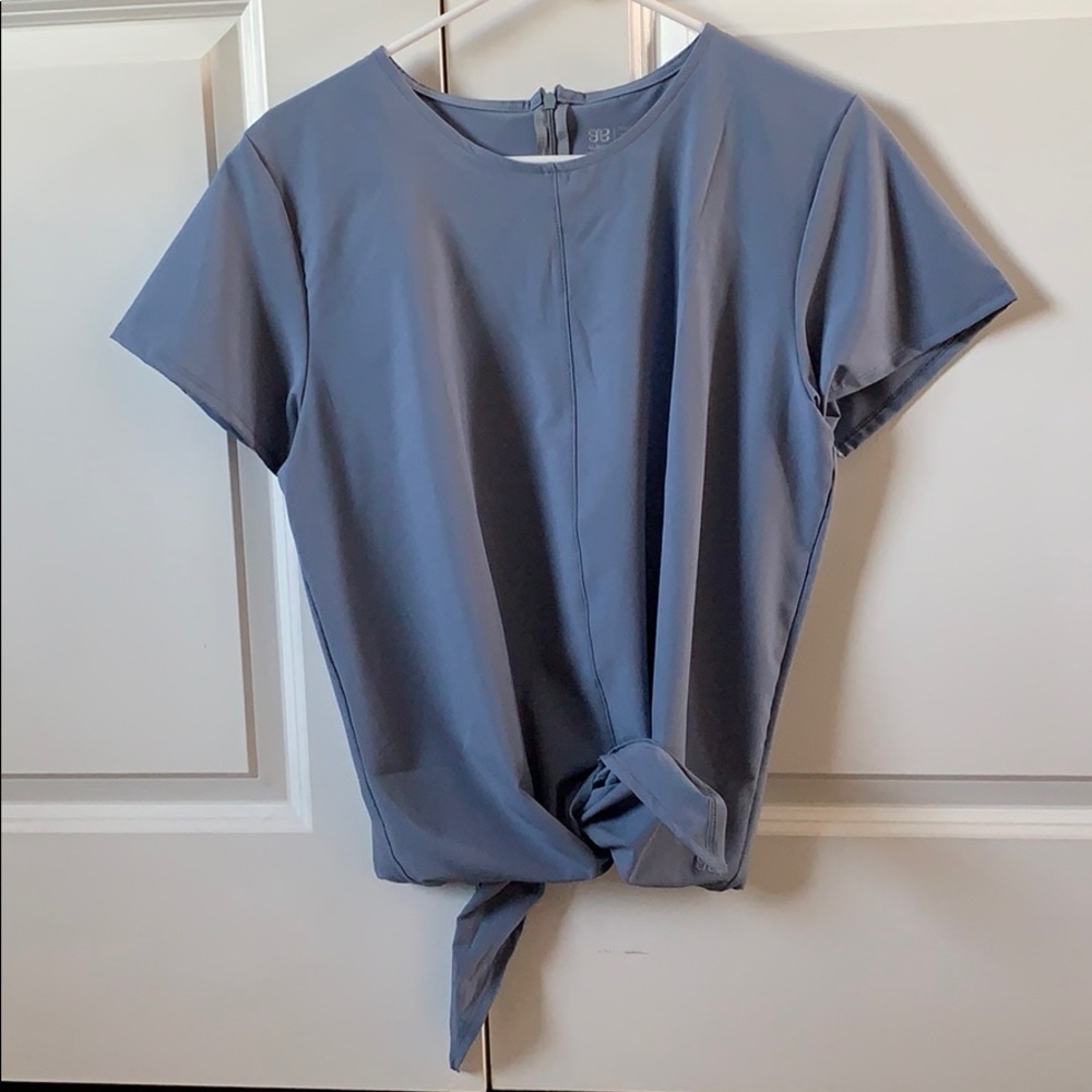 NWT Albion Fit blue front tie top